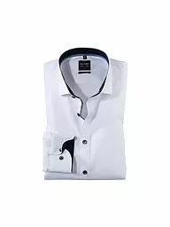 OLYMP LEVEL FIVE | Camicia Body Fit Maniche Extra Lunghe | Bianco
