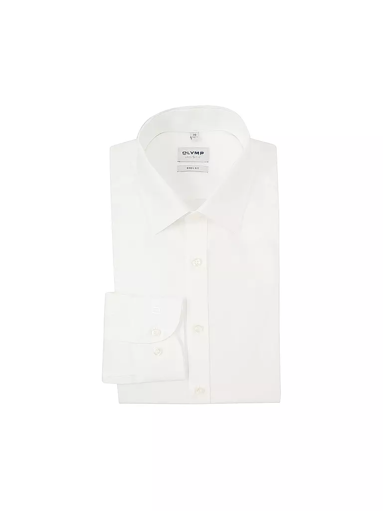 OLYMP LEVEL FIVE | Camicia Body Fit Maniche Extra Lunghe | Bianco