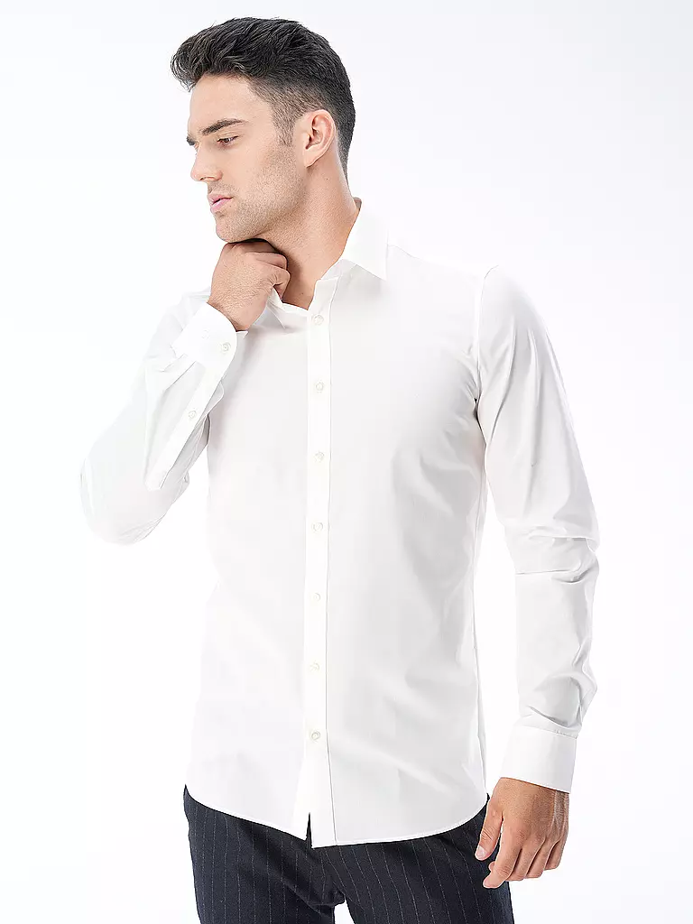 OLYMP LEVEL FIVE | Camicia Body Fit Maniche Extra Lunghe | Beige
