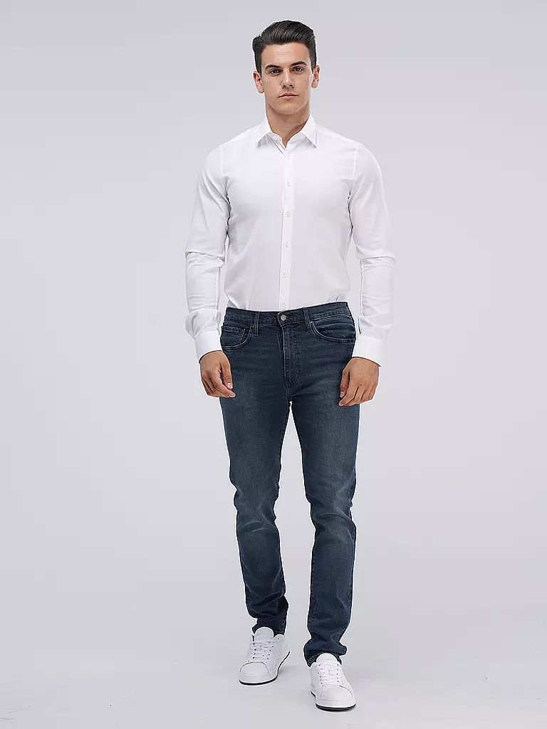 OLYMP LEVEL FIVE | Camicia Body Fit Maniche Extra Lunghe | Bianco