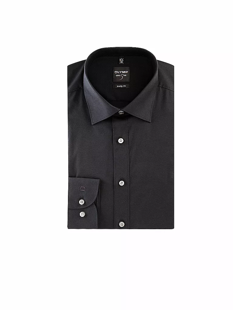 OLYMP LEVEL FIVE | Camicia Body Fit | Nero
