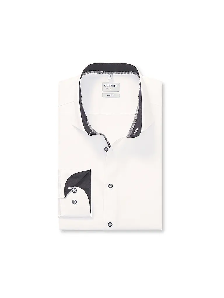 OLYMP LEVEL FIVE | Camicia Body Fit | Bianco