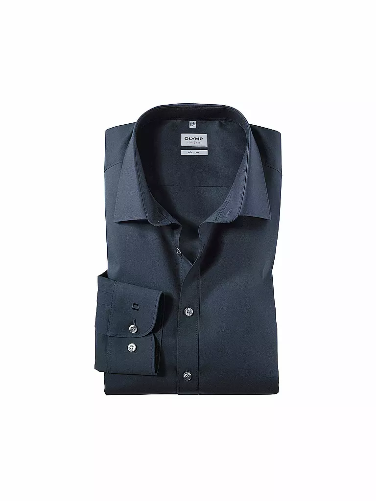 OLYMP LEVEL FIVE | Camicia Body Fit | Blu scuro