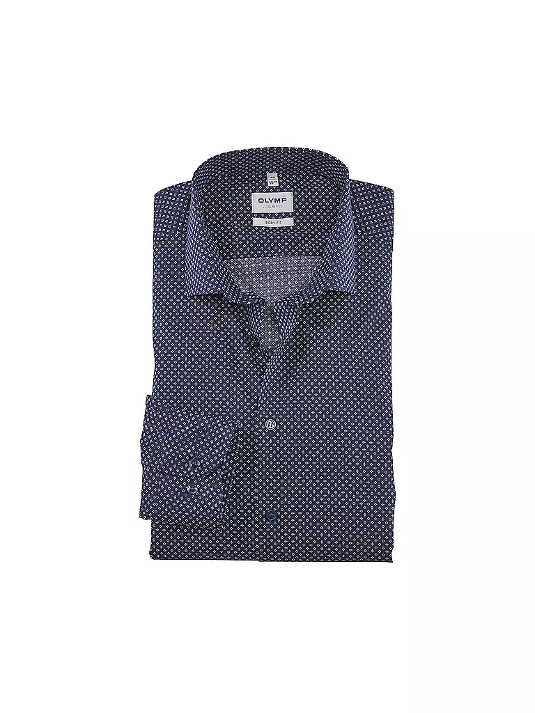 OLYMP LEVEL FIVE | Camicia Body Fit | Blu scuro