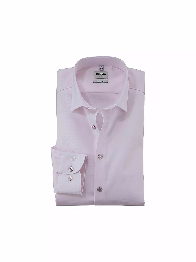OLYMP LEVEL FIVE | Camicia Body Fit | Rosa