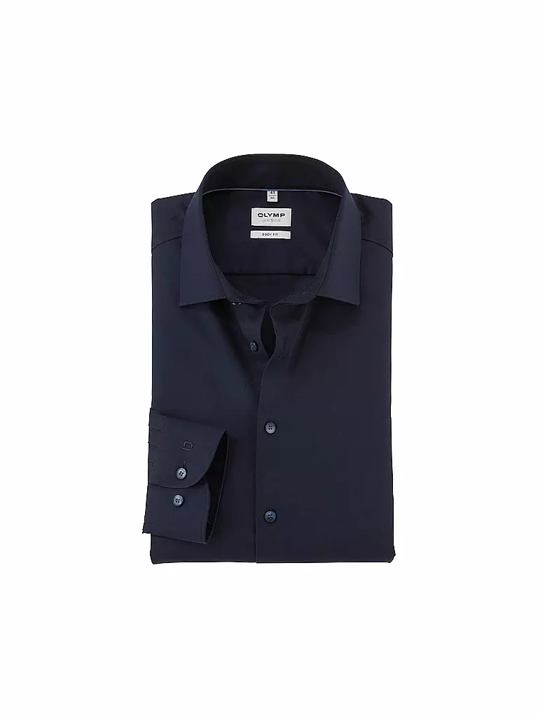 OLYMP LEVEL FIVE | Camicia Body Fit | Blu scuro