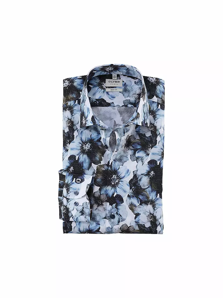 OLYMP LEVEL FIVE | Camicia Body Fit | Blu scuro