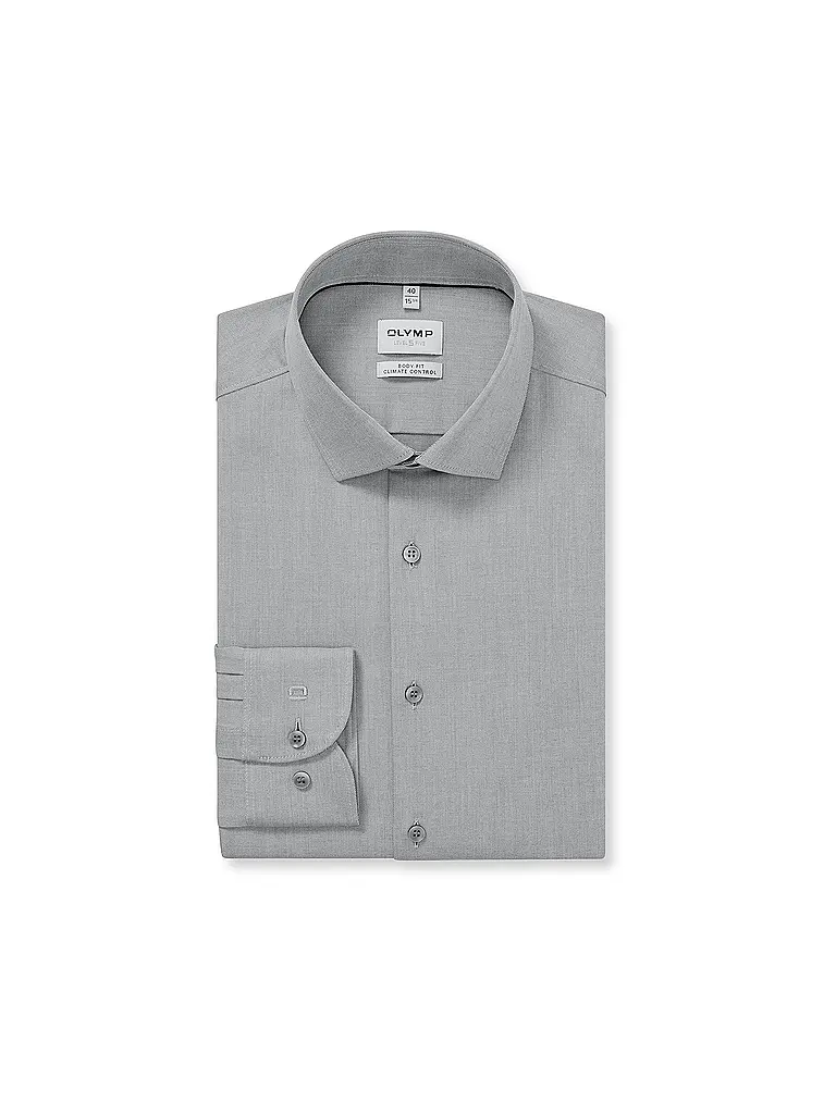 OLYMP LEVEL FIVE | Camicia Body Fit | Grigio