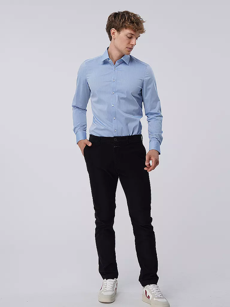 OLYMP LEVEL FIVE | Camicia Body Fit | Blu