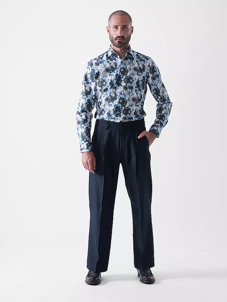 OLYMP LEVEL FIVE | Camicia Body Fit | Blu scuro