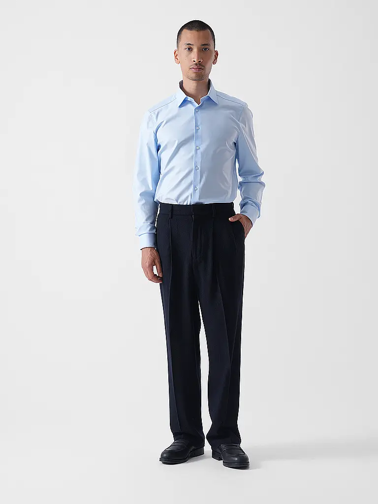 OLYMP LEVEL FIVE | Camicia Body Fit | Blu