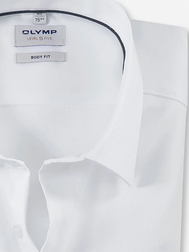OLYMP LEVEL FIVE | Camicia Body Fit | Bianco
