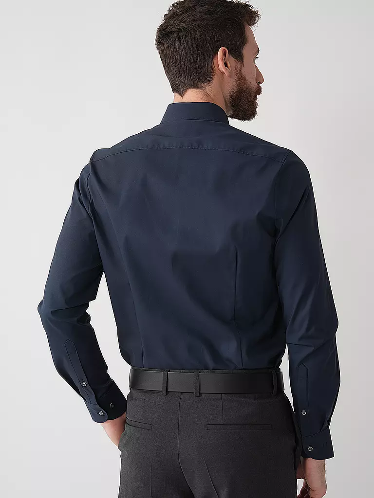 OLYMP LEVEL FIVE | Camicia Body Fit | Blu scuro
