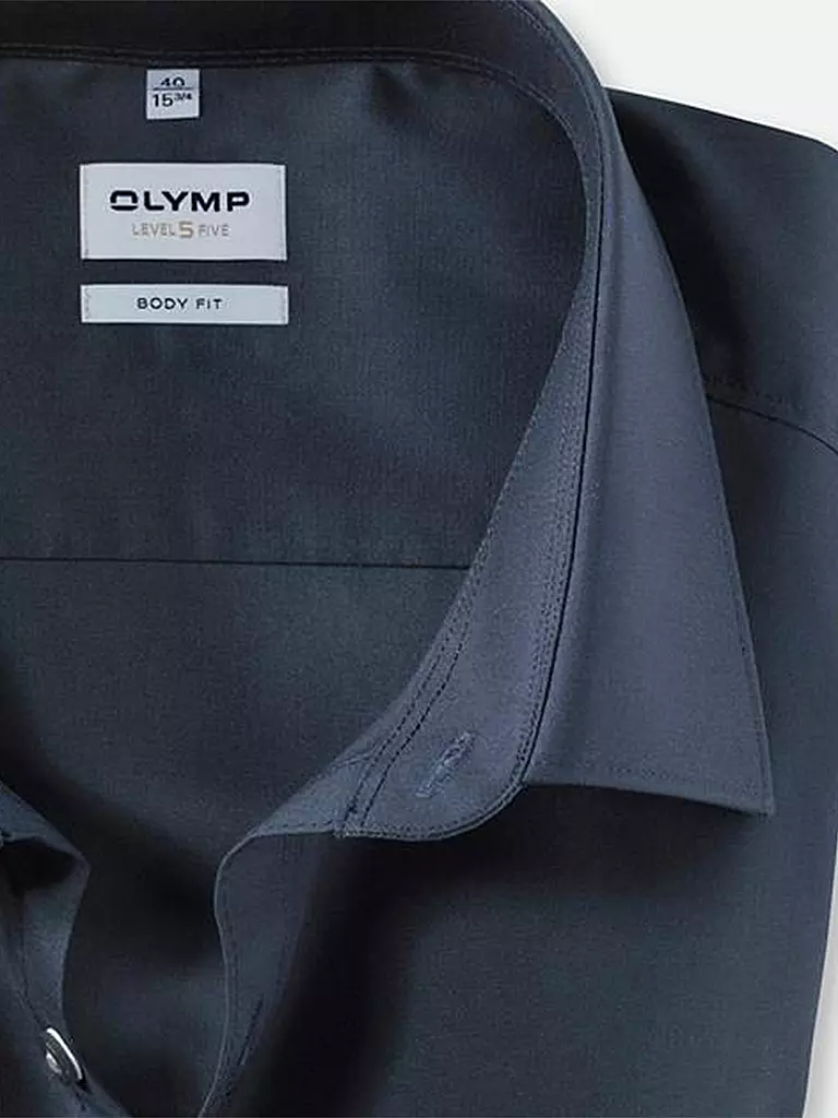 OLYMP LEVEL FIVE | Camicia Body Fit | Blu scuro