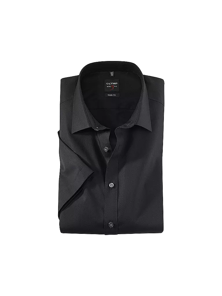 OLYMP LEVEL FIVE | Camicia business body fit | Nero