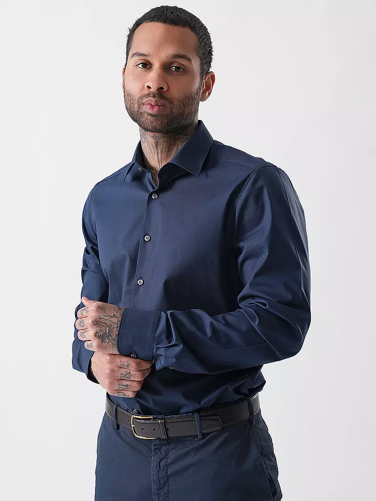 OLYMP LEVEL FIVE | Camicia business con maniche extra lunghe | Blu