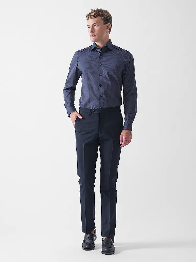 OLYMP LEVEL FIVE | Camicia Slim Fit | Blu scuro