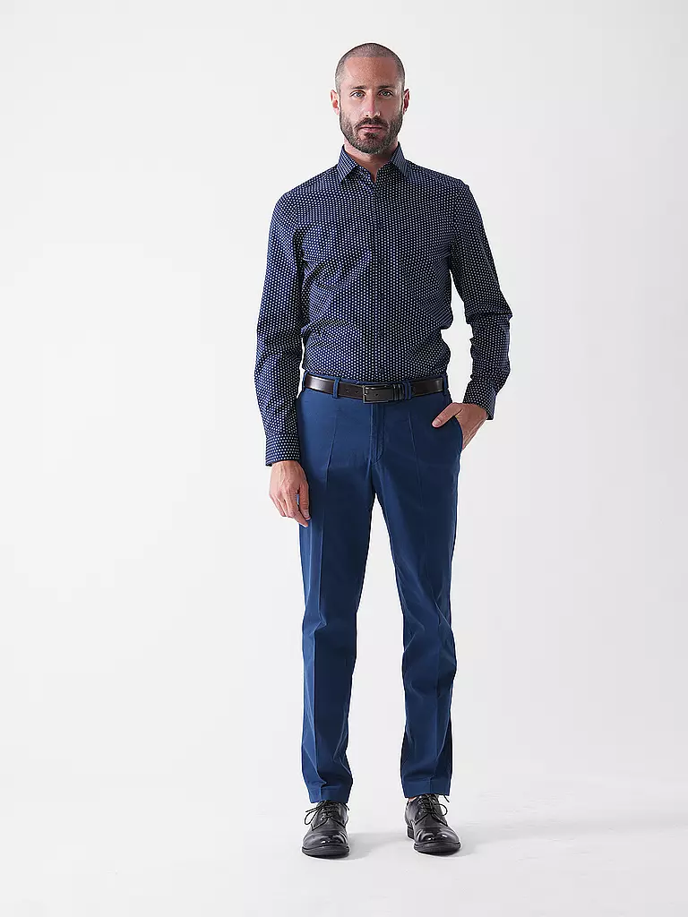 OLYMP LEVEL FIVE | Camicia Slim Fit | Blu scuro