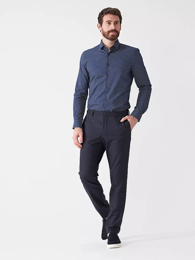 OLYMP NO.6 | Camicia Slim Fit | Blu scuro