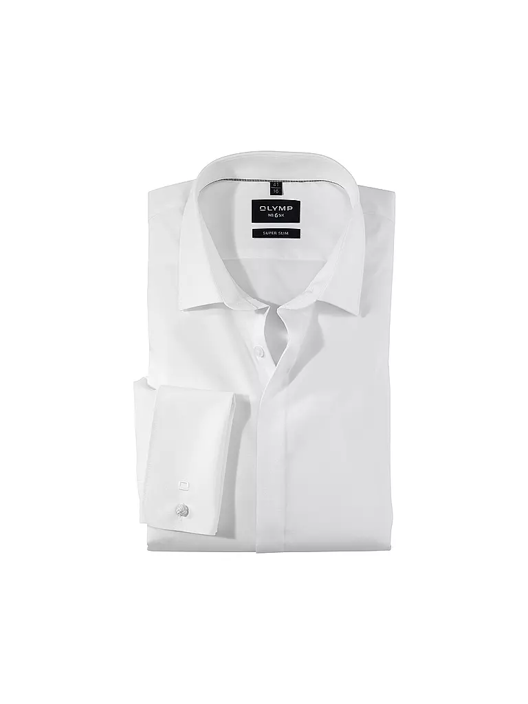OLYMP NO.6 | Camicia SUPER SLIM | Bianco