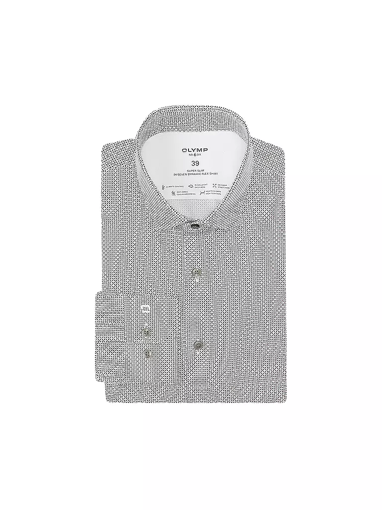 OLYMP NO.6 | Hemd  Super Slim | Bianco
