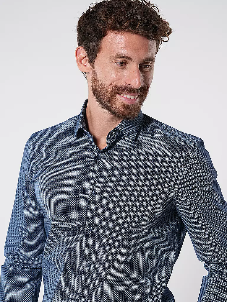 OLYMP NO.6 | Hemd  Super Slim | Blu scuro