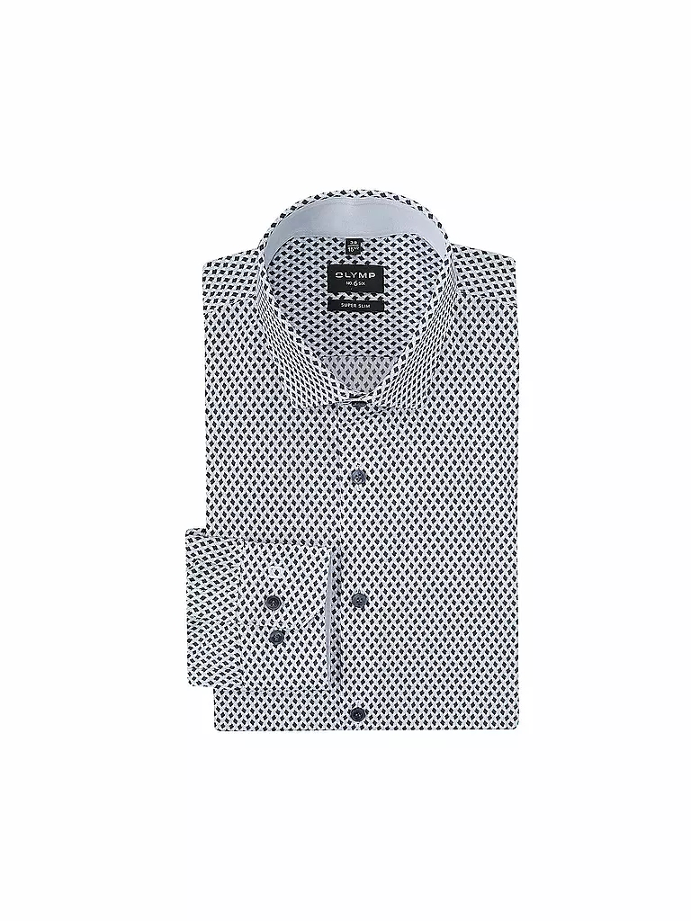 OLYMP NO.6 | Hemd Super Slim | Blu scuro