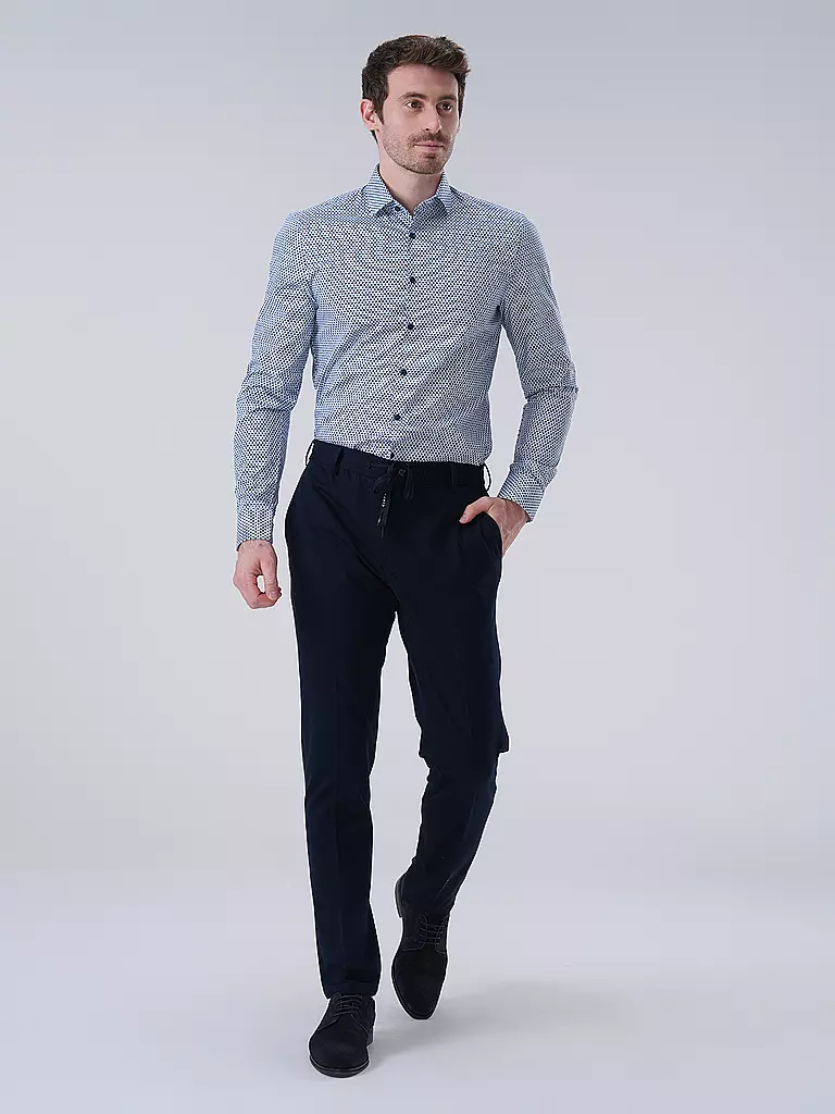 OLYMP NO.6 | Hemd Super Slim | Blu scuro