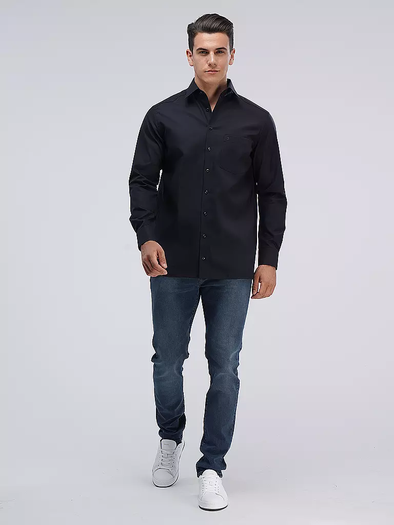OLYMP | Camicia Modern Fit | Nero