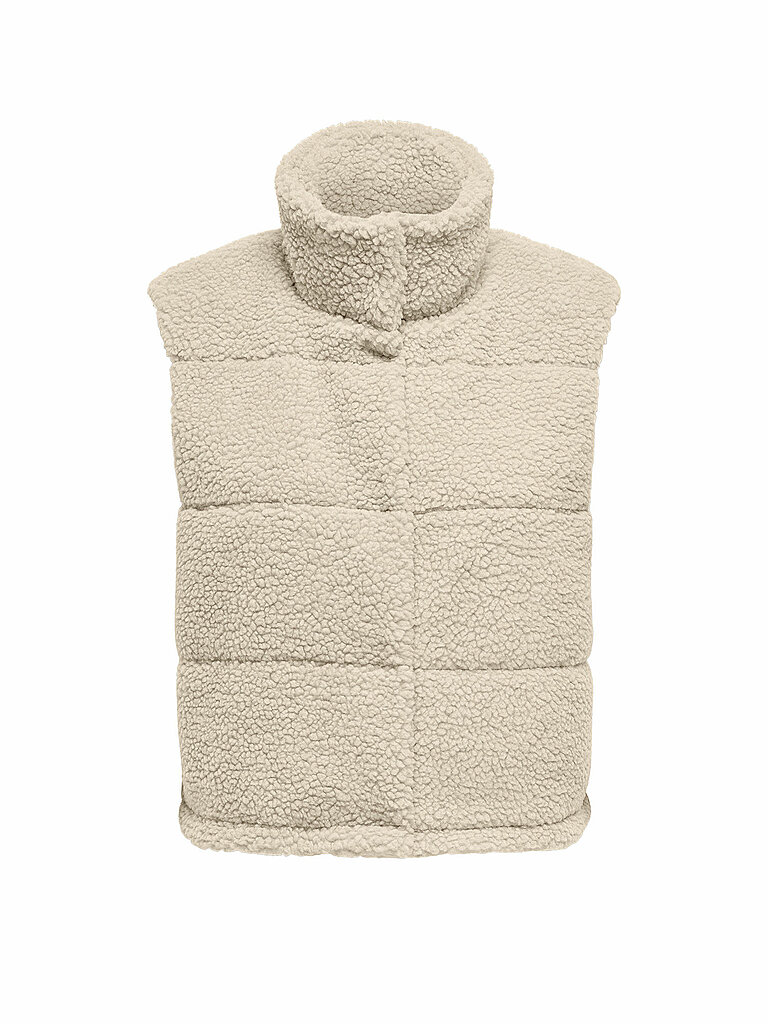 Gilet trapuntato effetto pelliccia ONLSANDRA beige XL