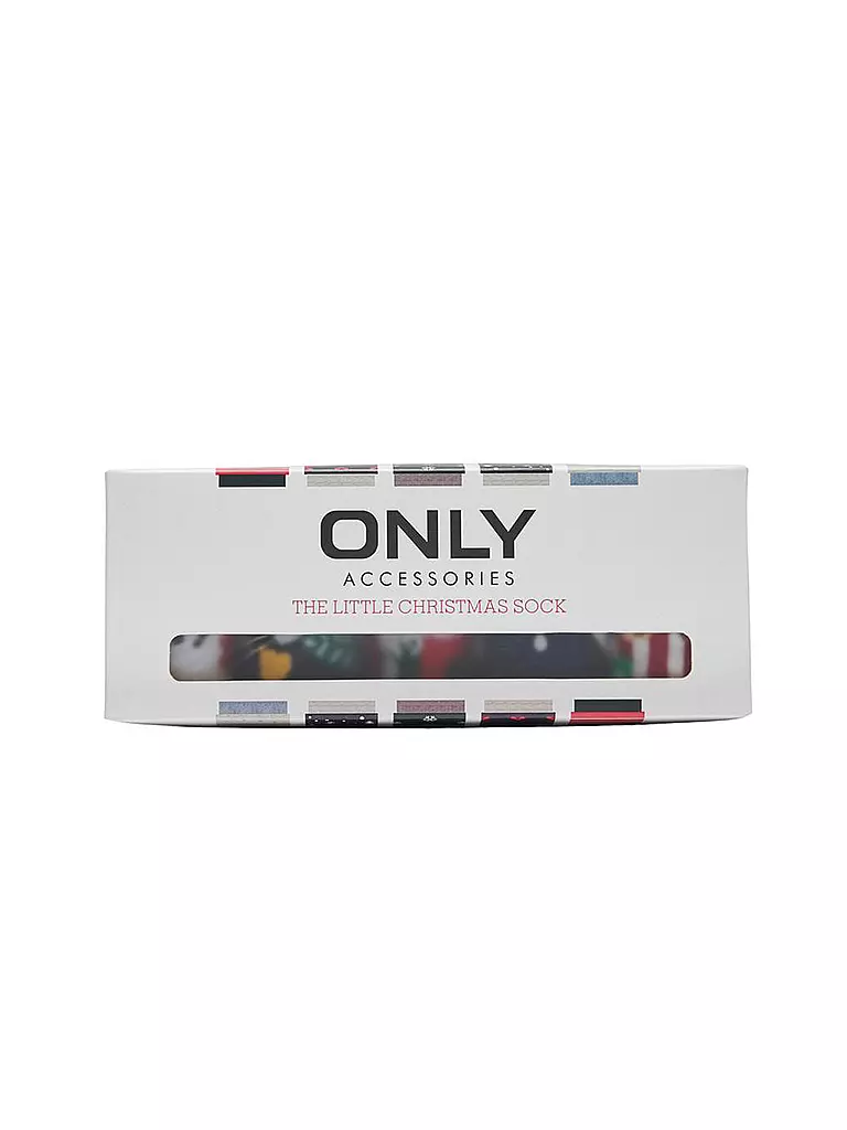 ONLY | Calze ONLCHRISTMAS, confezione da 5, high risk red | 