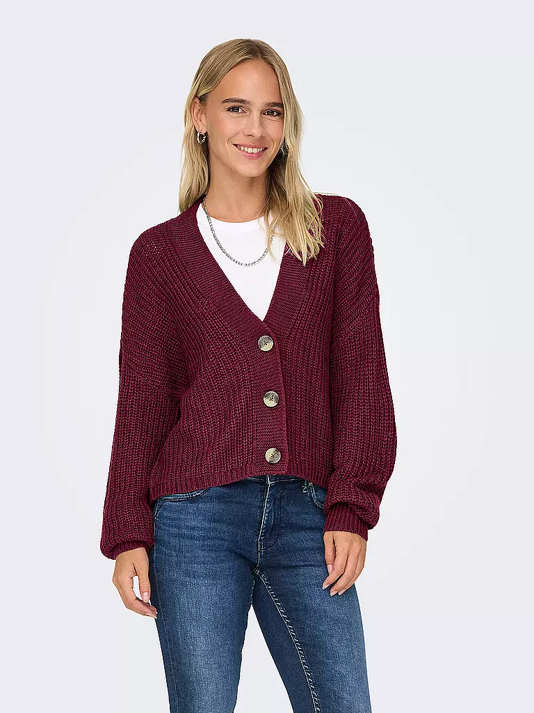 ONLY | Cardigan ONLCAROL | Rosso scuro