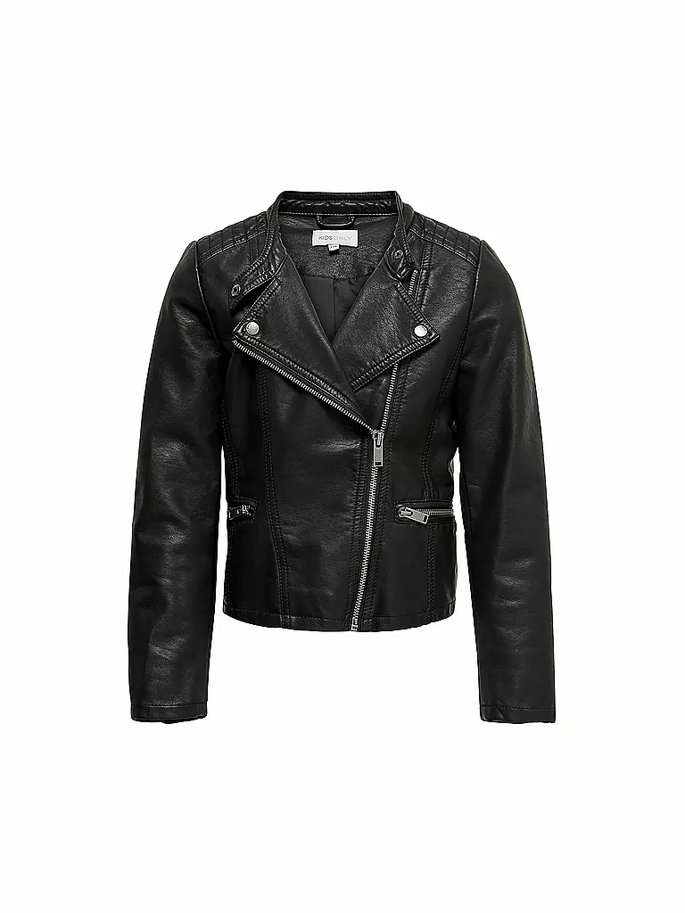 ONLY | Giacca da biker da ragazza in similpelle KONFREYA | Nero