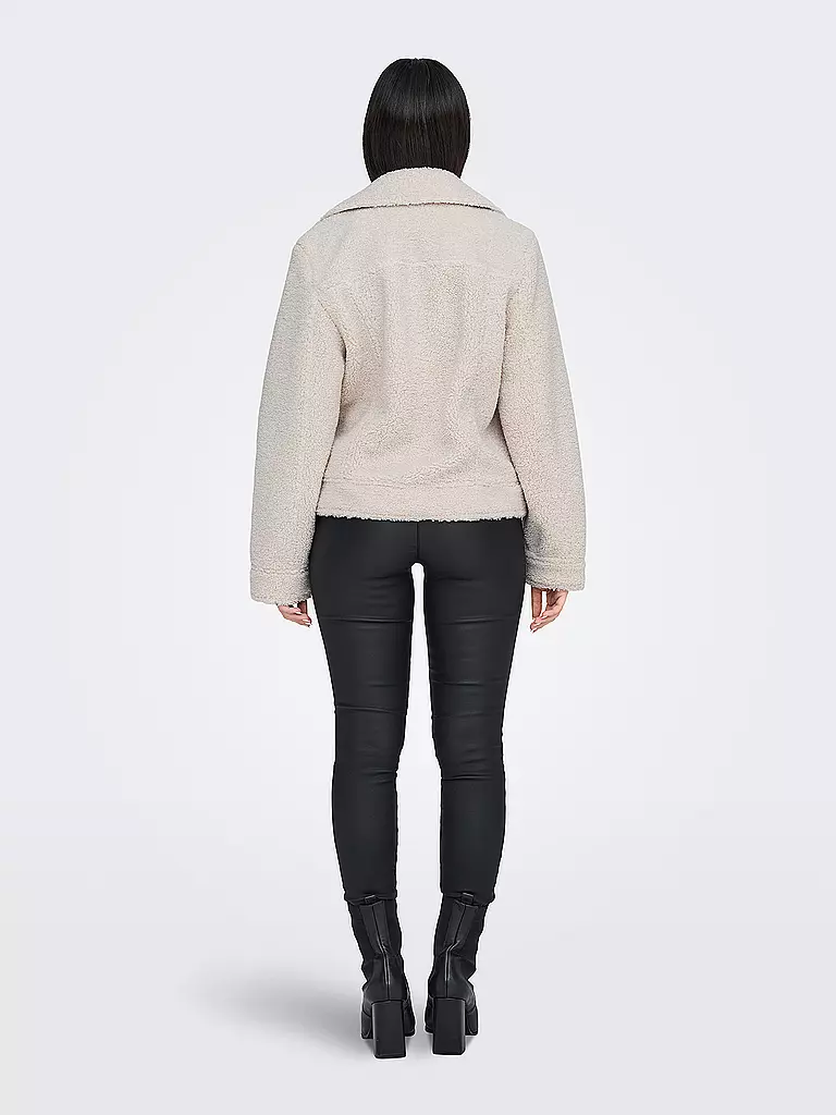 ONLY | Giacca effetto pelliccia ONLRIO TEDDY BIKER | Crema