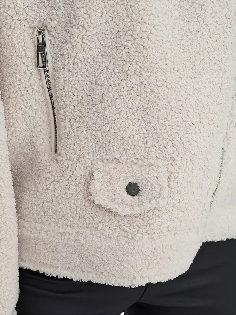 ONLY | Giacca effetto pelliccia ONLRIO TEDDY BIKER | Crema