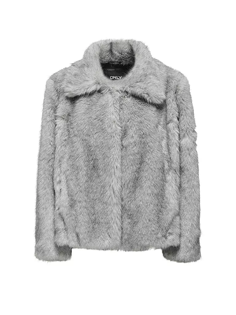ONLY | Giacca in pelliccia sintetica | Grigio chiaro