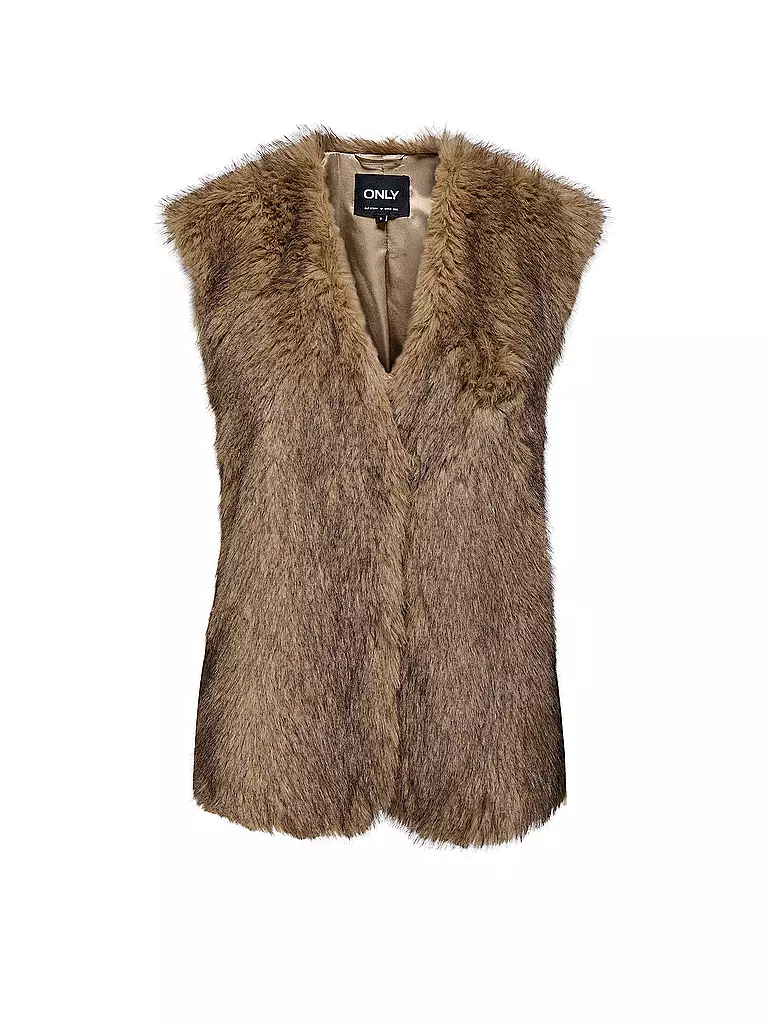 ONLY | Gilet in pelliccia sintetica ONLDAWN | Marrone chiaro