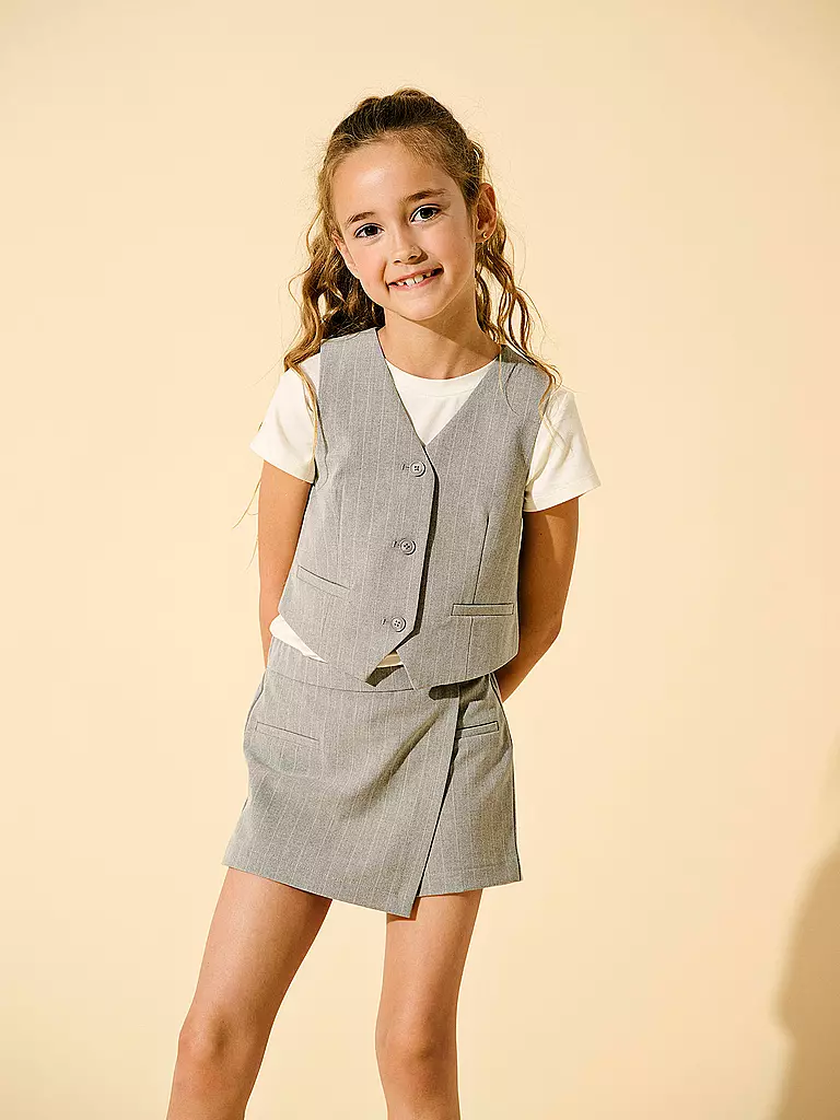 ONLY | Hosenrock da bambina - Skort KOGBRIE | Grigio chiaro