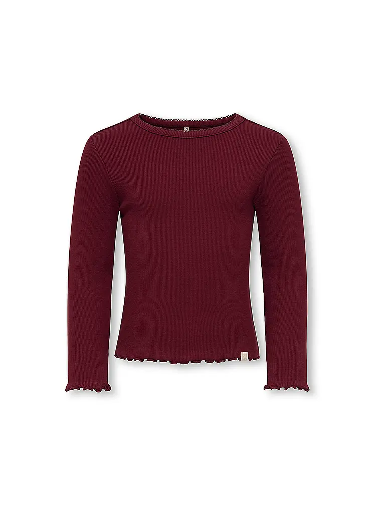 ONLY | Mädchen Langarmshirt KMGTRINNY | Rosso scuro