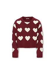 ONLY | Mädchen Pullover KOGSUS | Rosso scuro