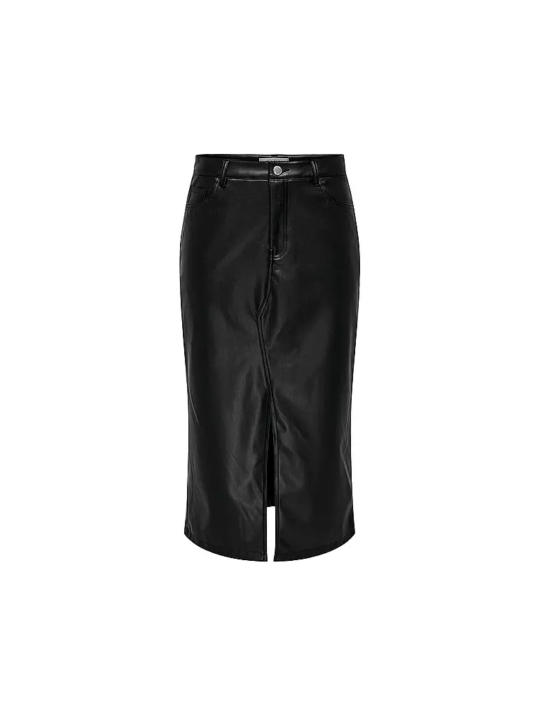 ONLY | Midirock in Lederoptik  | Nero