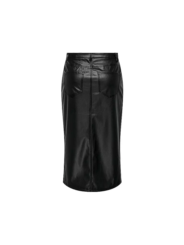 ONLY | Midirock in Lederoptik  | Nero