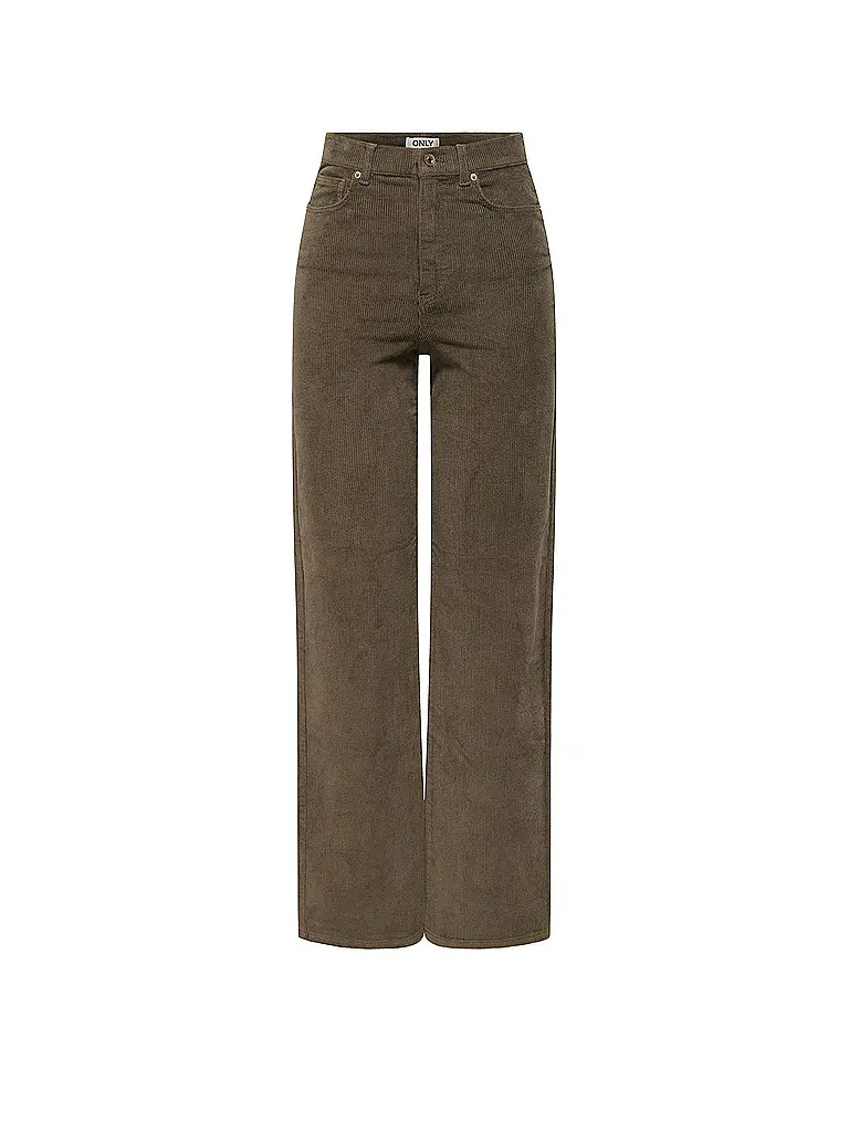 ONLY | Pantaloni a coste a gamba larga ONLHOPE | Marrone