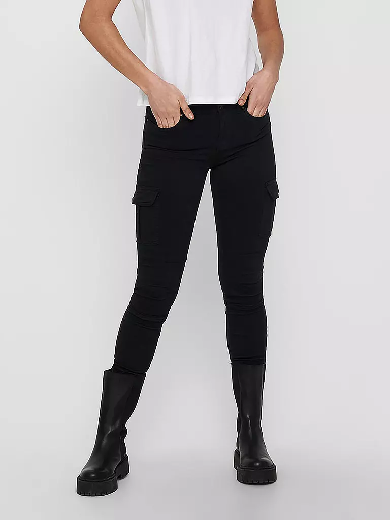 ONLY | Pantaloni cargo skinny fit ONLMISSOURI | Nero