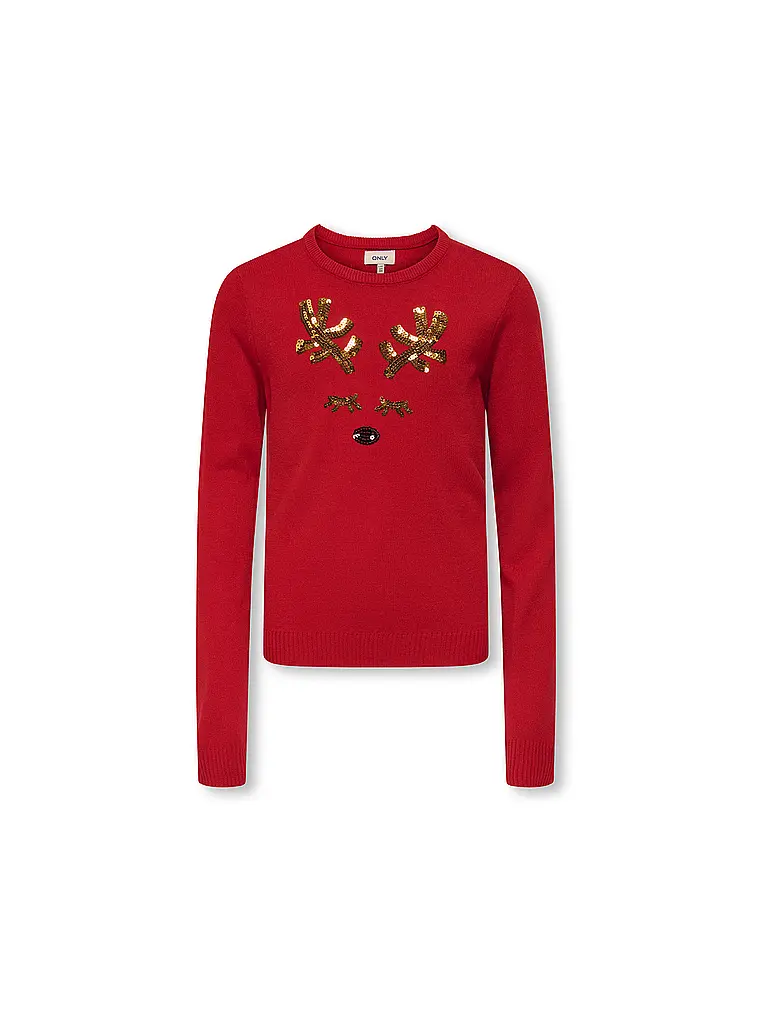 ONLY | Pullover da ragazza KOGXMAS | Rosso