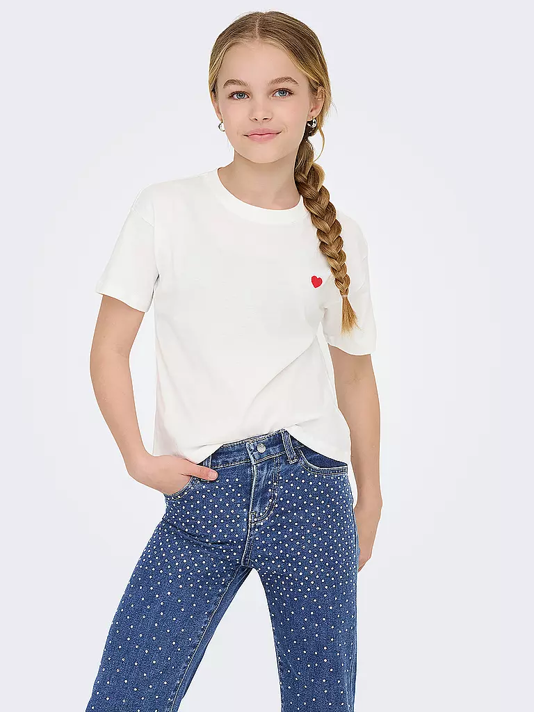 ONLY | T-shirt da ragazza KOGMAIKEN LIFE CROPHEART | 