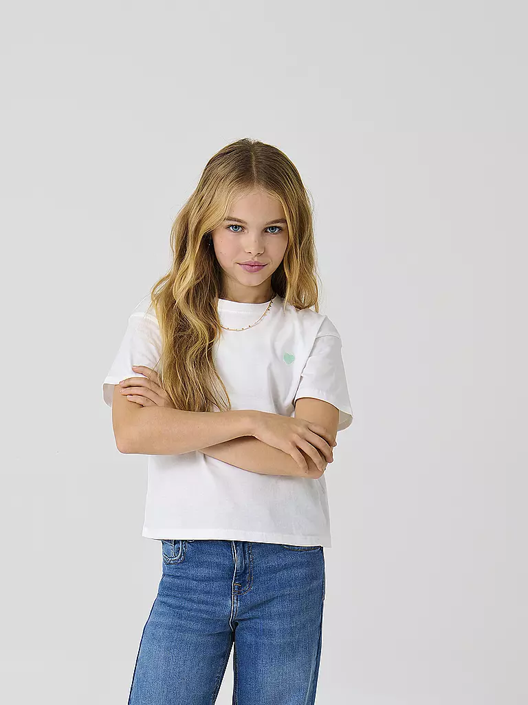 ONLY | T-shirt da ragazza KOGMAIKEN LIFE | Bianco
