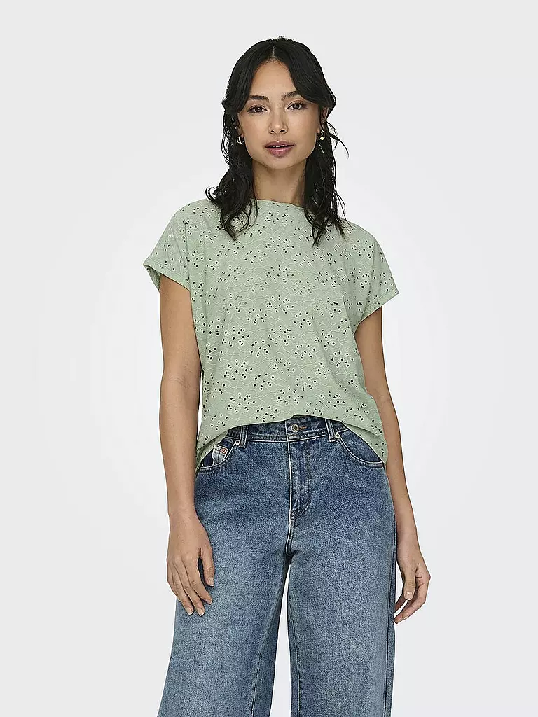 ONLY | T-Shirt ONLSMILLA | Verde chiaro