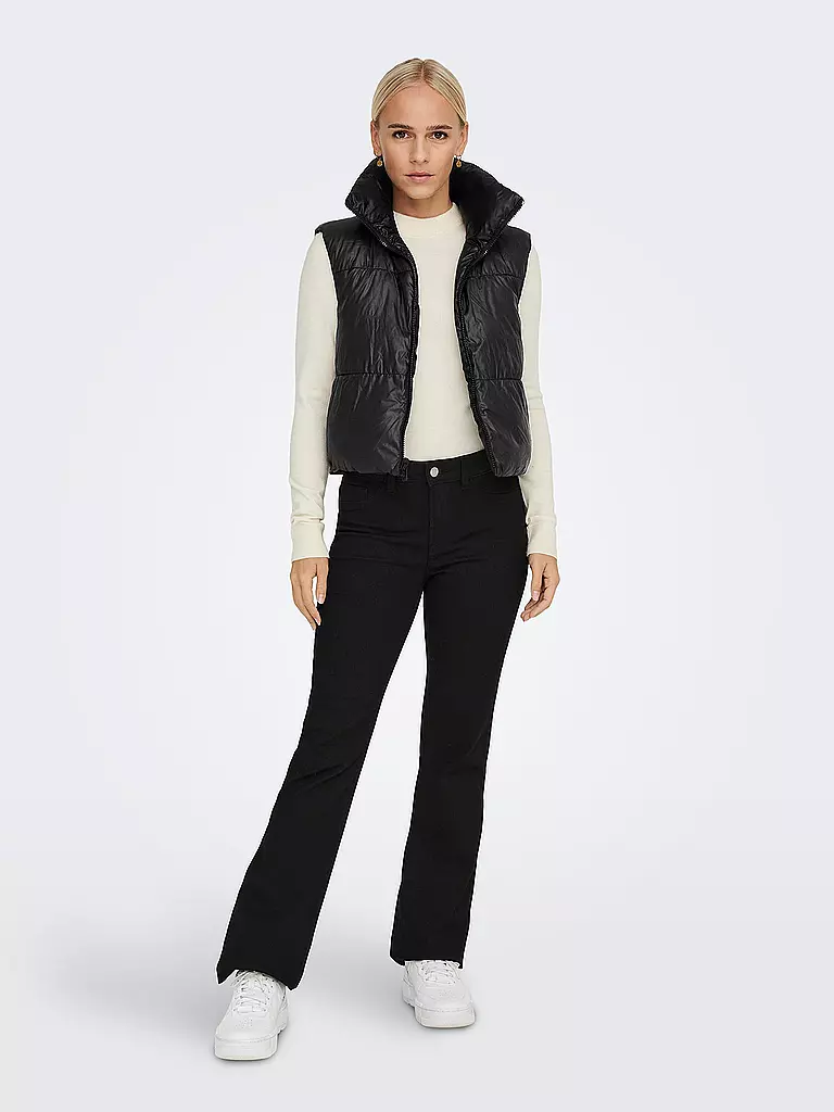 ONLY | Wendesteppgilet Cropped Fit ONLRICKY  | Nero