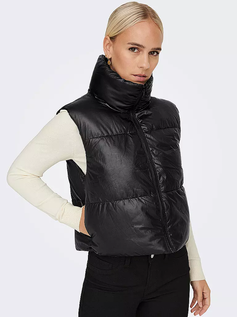 ONLY | Wendesteppgilet Cropped Fit ONLRICKY  | Nero